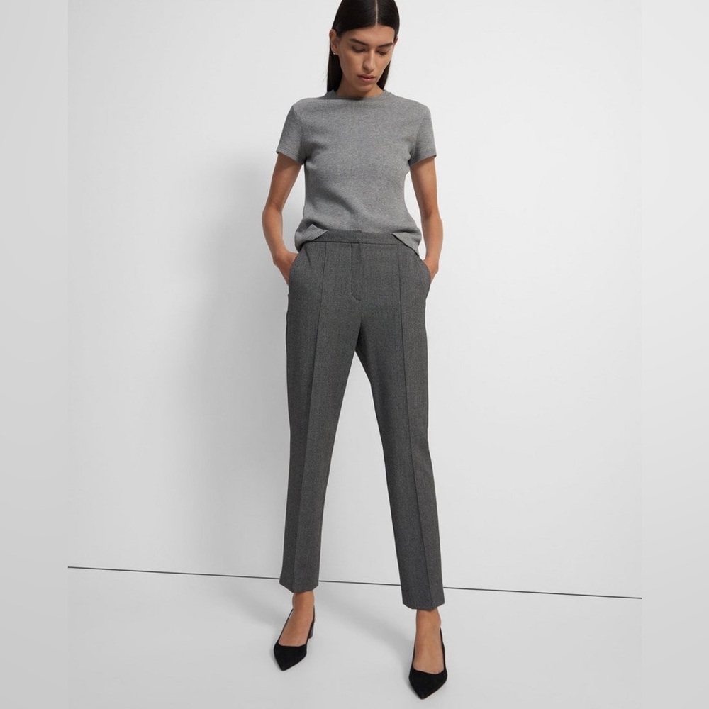 Theory Blue Gray Soft Suiting Pants